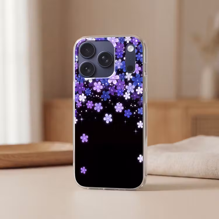 Telefoonhoesje - Bloemen - Paars - Modern — 3