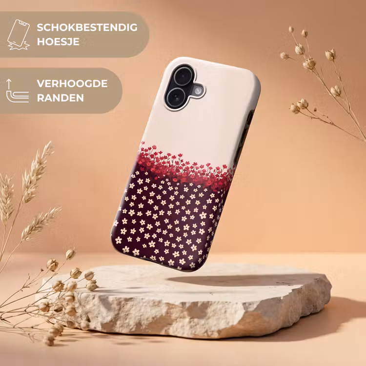 Telefoonhoesje Toughcase - Bloemen - Rood - Natuur — 5