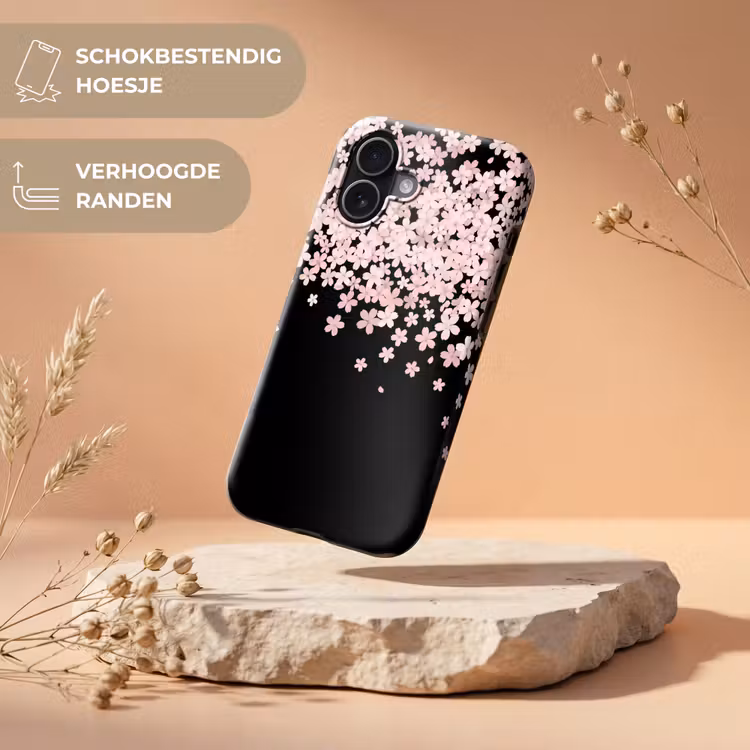 Telefoonhoesje Toughcase - Roze bloemen - Natuur — 5
