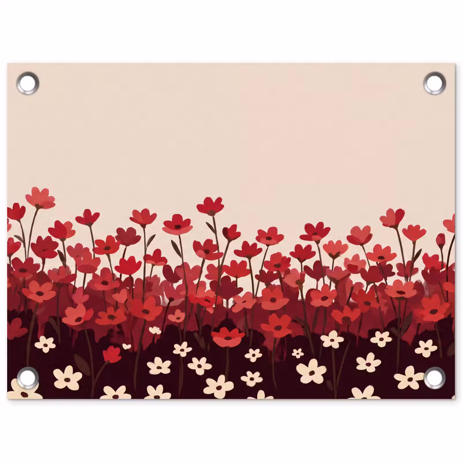 Tuinposter - Bloemen - Rood - Natuur — 1