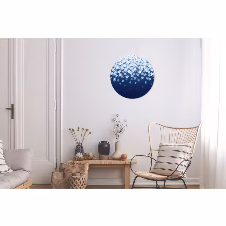 Muurcirkel aluminium - Bloemen - Vallend - Decoratief — 2