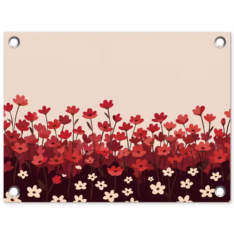 Tuinposter - Bloemen - Rood - Natuur — 1