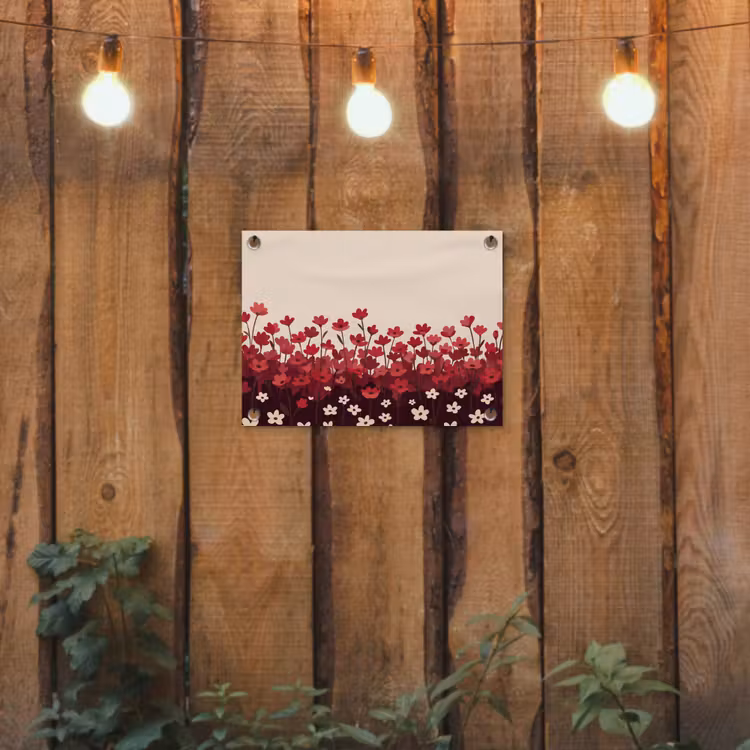 Tuinposter - Bloemen - Rood - Natuur — 2