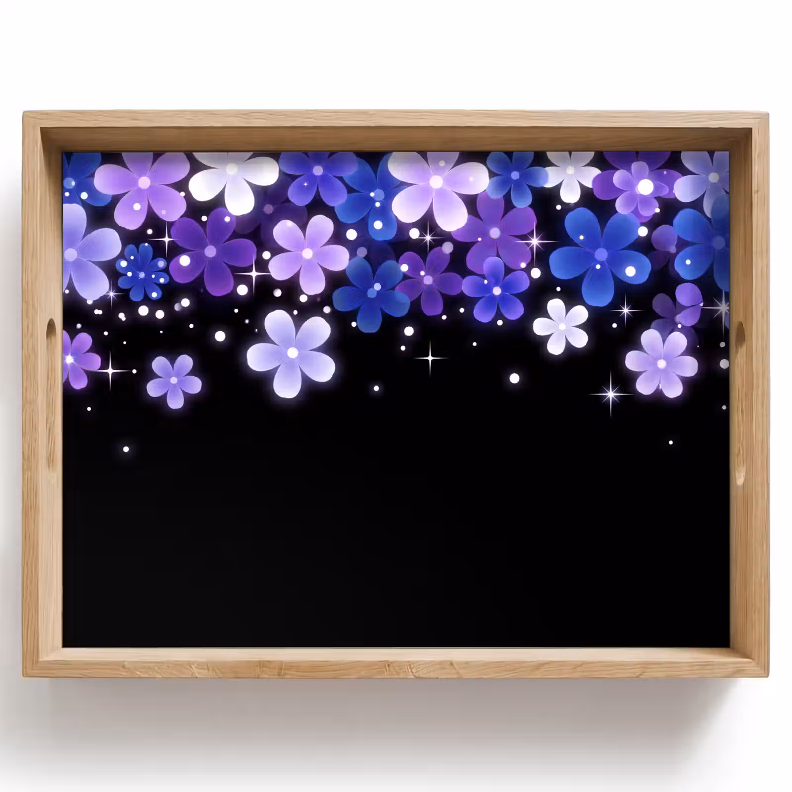 Dienblad - Bloemen - Paars - Modern — 1