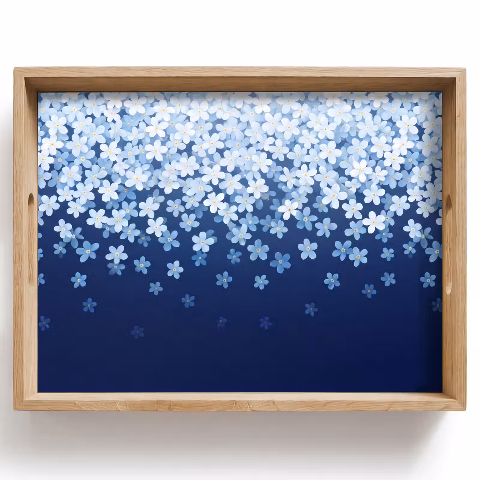 Dienblad - Bloemen - Vallend - Decoratief — 1