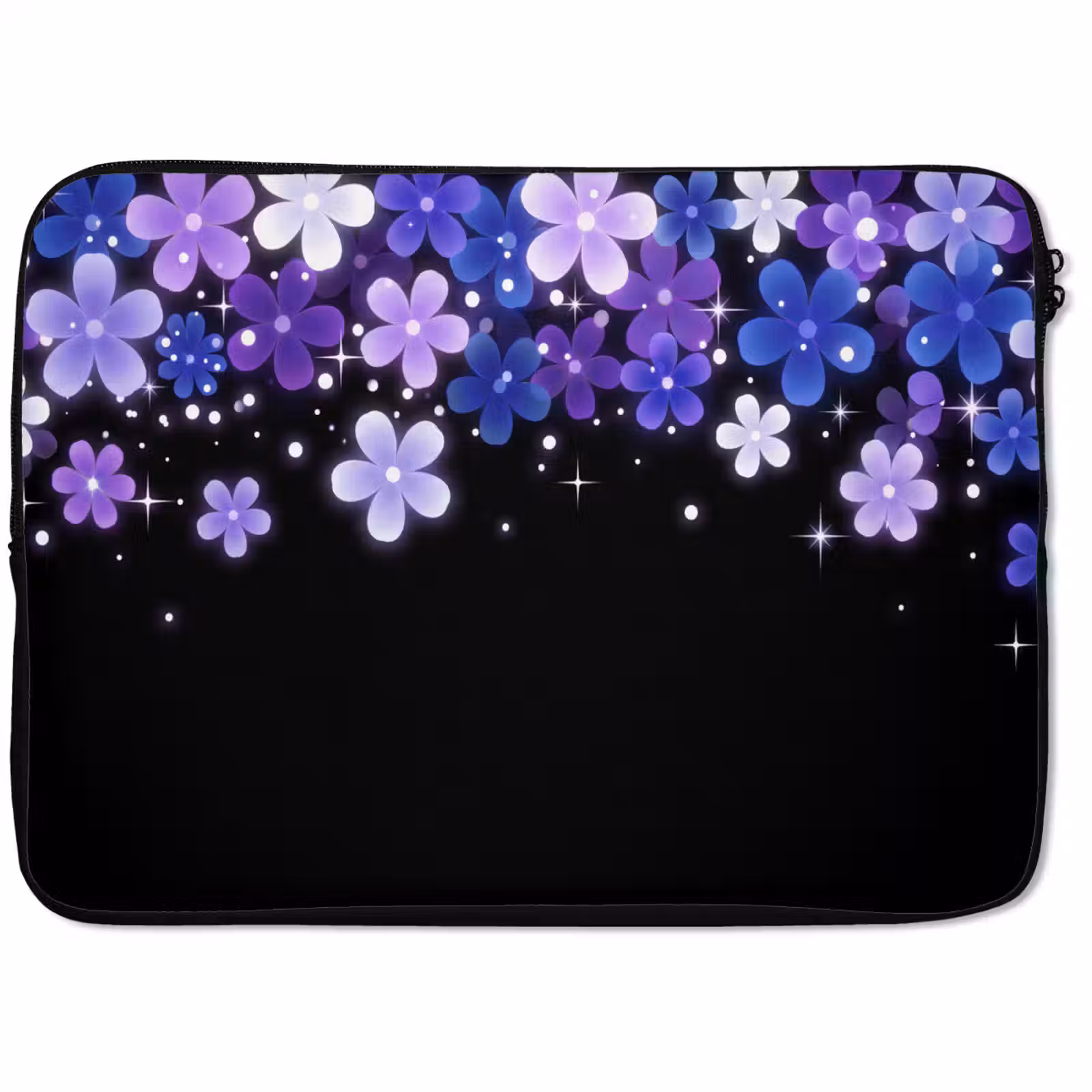 Laptophoes Bloemen - Paars - Modern — 1
