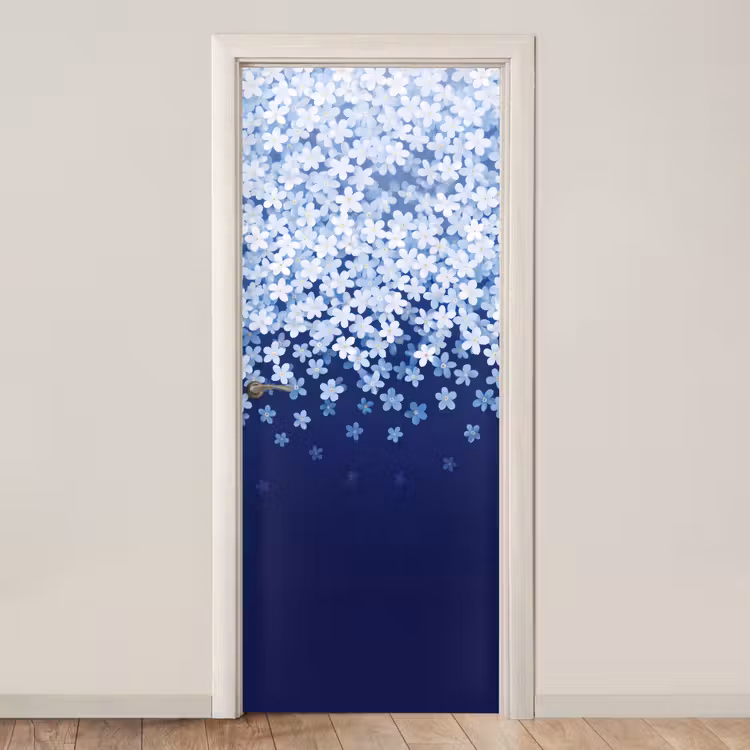Deursticker - Bloemen - Vallend - Decoratief — 1