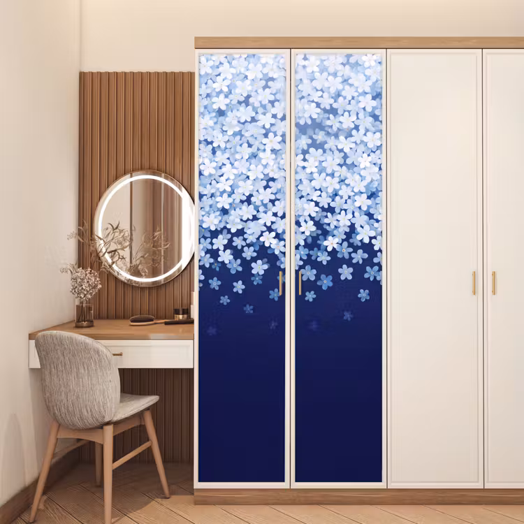 Deursticker - Bloemen - Vallend - Decoratief — 5