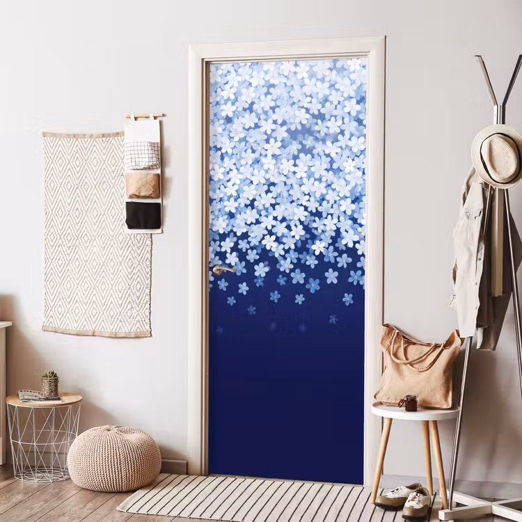 Deursticker - Bloemen - Vallend - Decoratief — 8