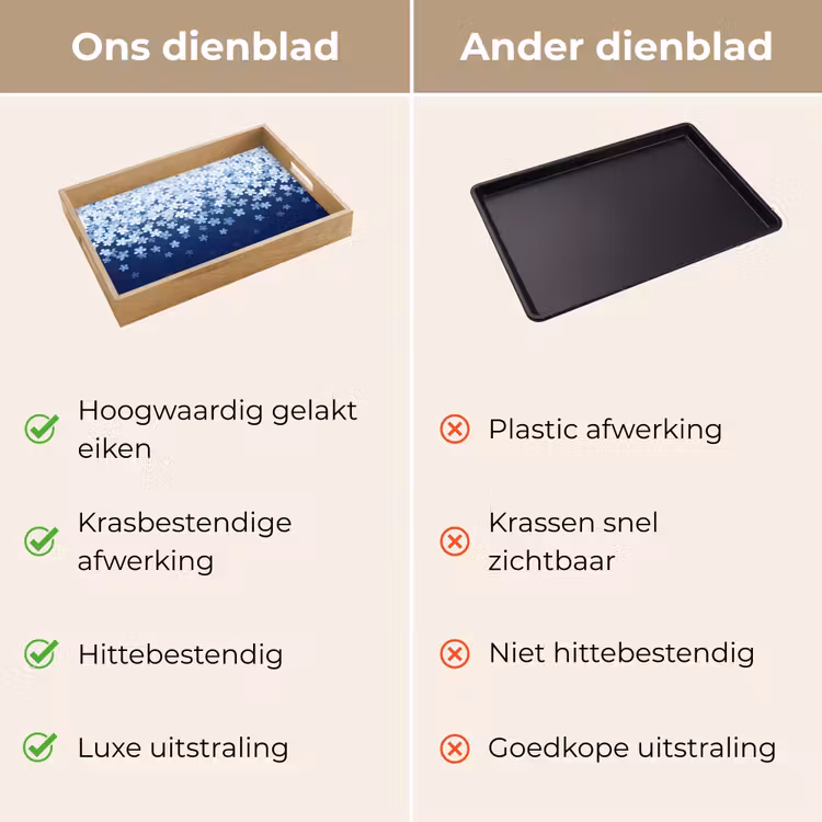 Dienblad - Bloemen - Vallend - Decoratief — 3
