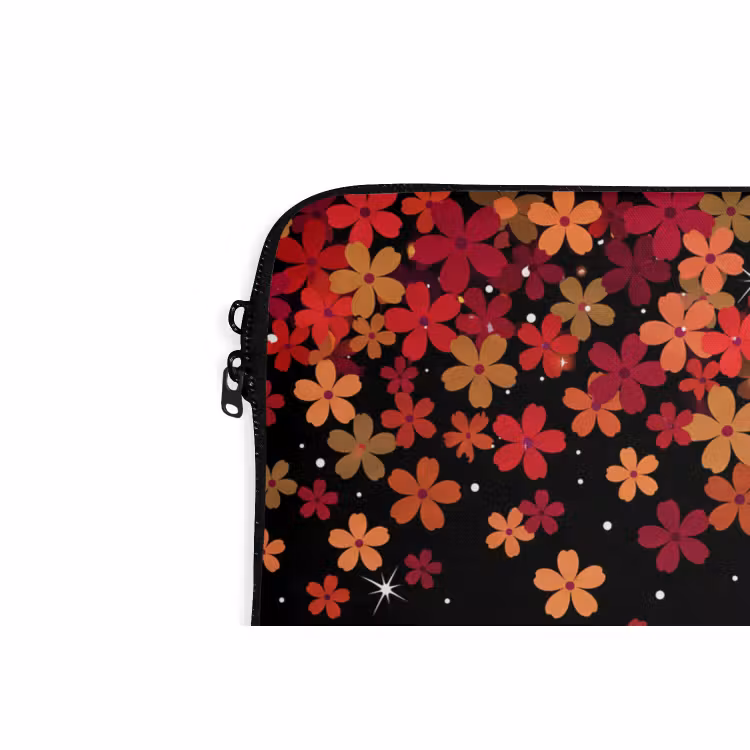 Laptophoes Bloemen - Abstract - Oranje — 5