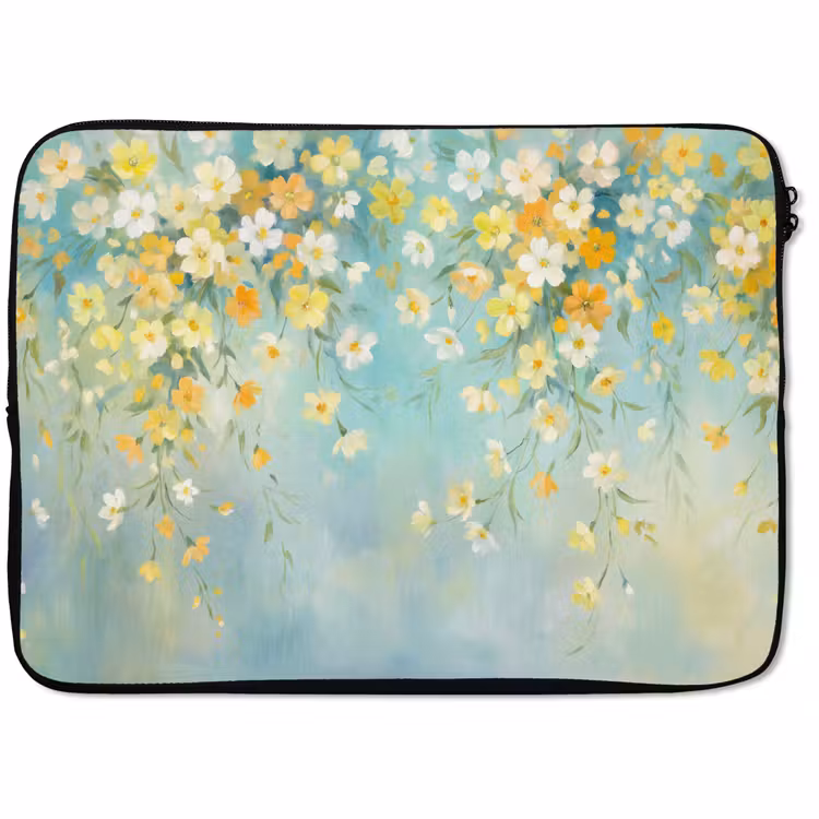 Laptophoes Bloemen - Zacht - Lente — 1