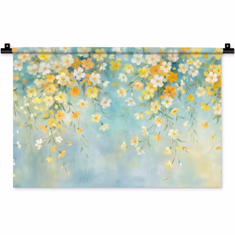 Wandkleed - Bloemen - Zacht - Lente — 1