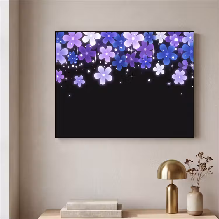 Art frame - Bloemen - Paars - Modern — 5
