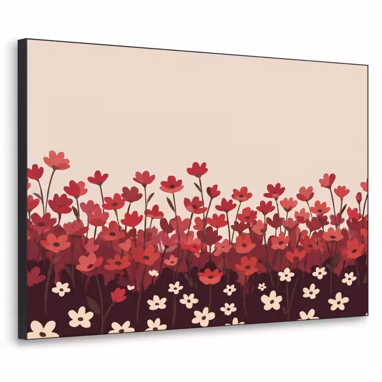 Art frame - Bloemen - Rood - Natuur — 1
