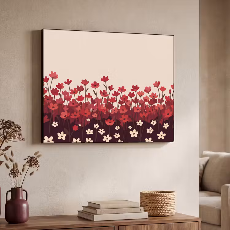 Art frame - Bloemen - Rood - Natuur — 7