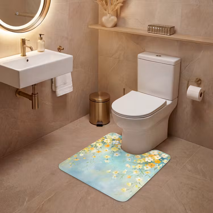 WC Mat - Bloemen - Zacht - Lente — 3