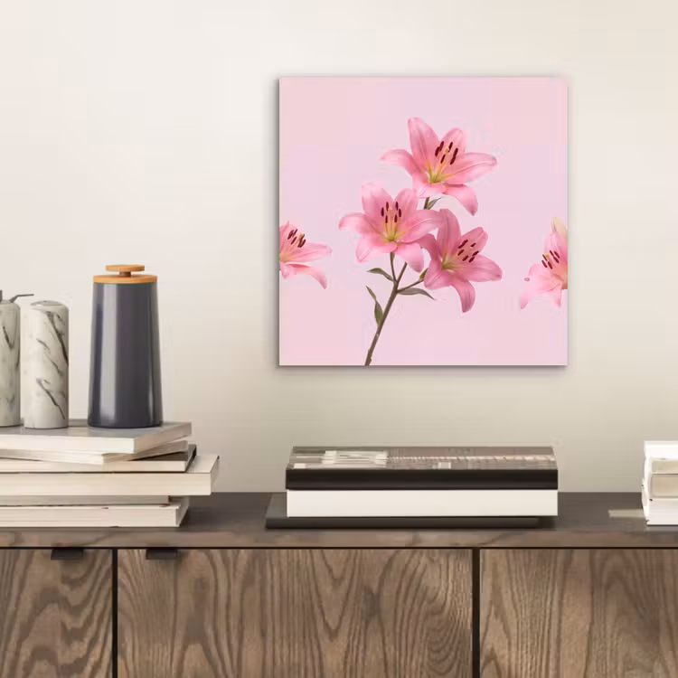 Aluminium schilderij - Bloemen - Zacht - Roze — 2