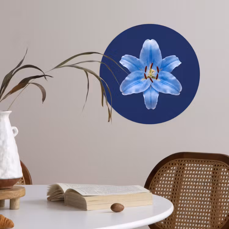 Behangcirkel - Blauwe lelie - Bloemen — 4