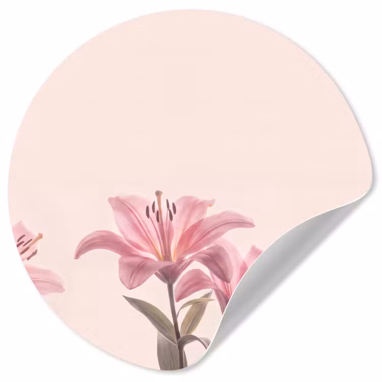 Behangcirkel - Bloemen - Delicaat - Flora — 1