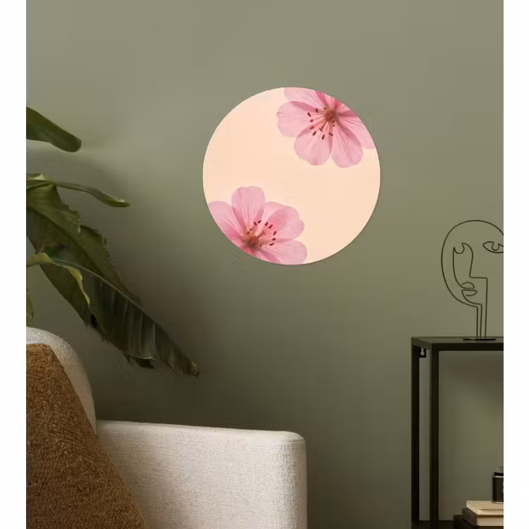 Behangcirkel - Bloemen - Flora - Pastel — 3