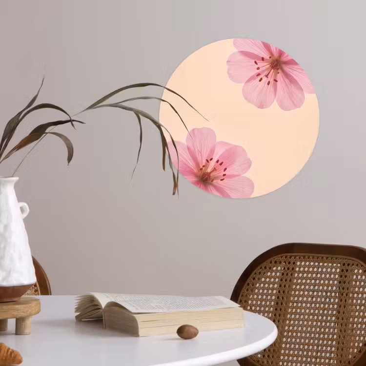 Behangcirkel - Bloemen - Flora - Pastel — 4