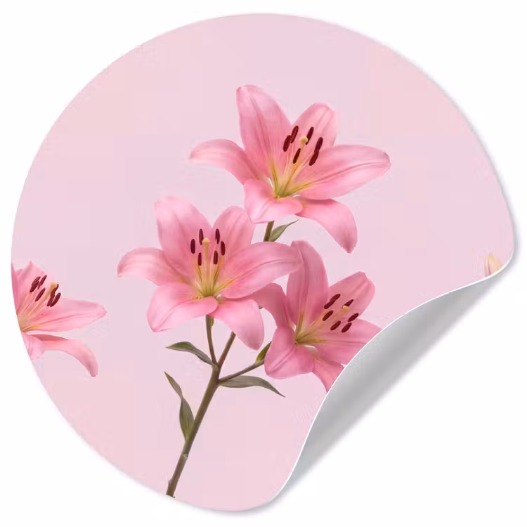 Behangcirkel - Bloemen - Zacht - Roze — 1