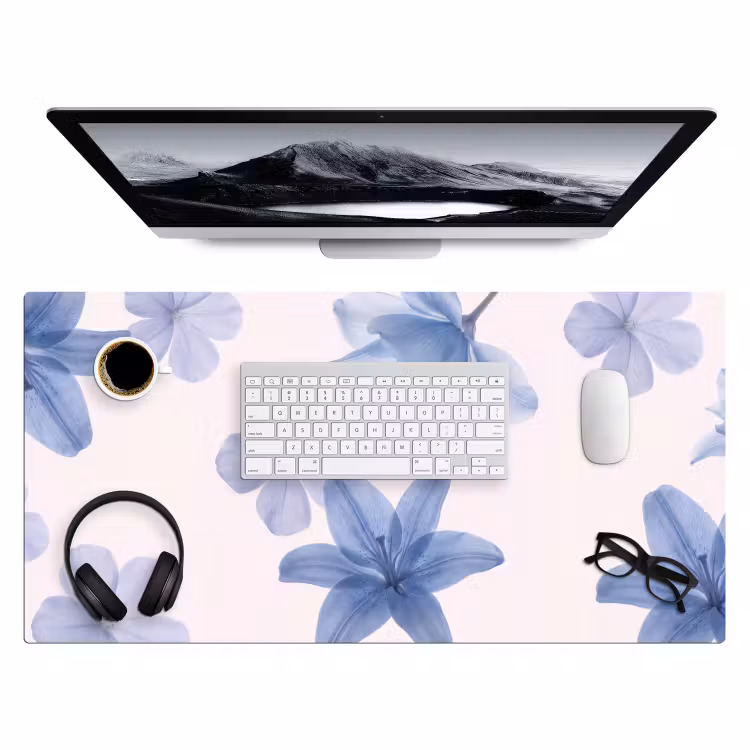 Bureau onderlegger - Bloemen - Transparant - Modern — 4