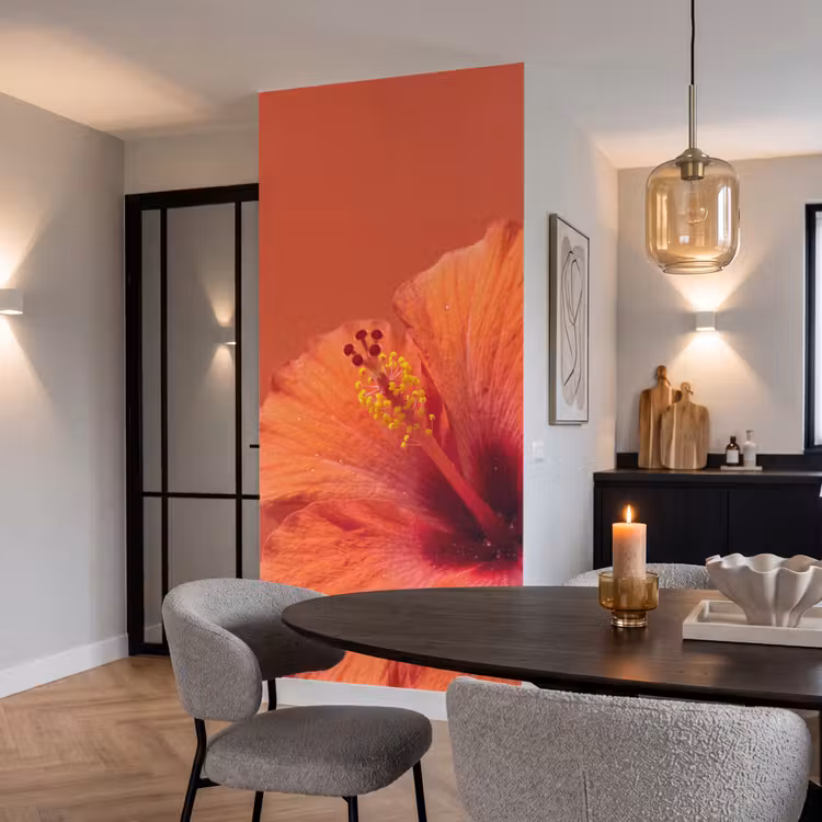 Behang - Bloemen - Oranje - Natuur — 5