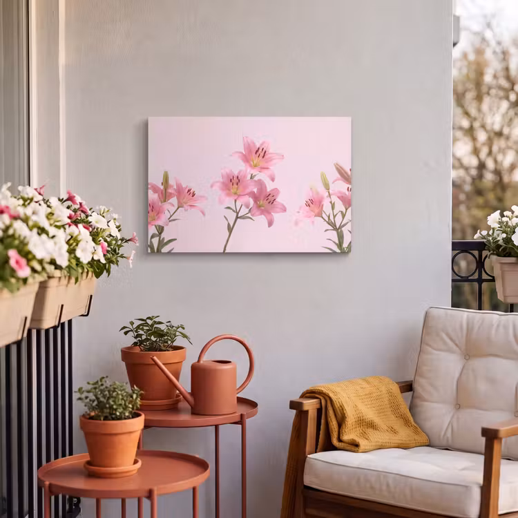 Buiten canvas - Bloemen - Zacht - Roze — 3