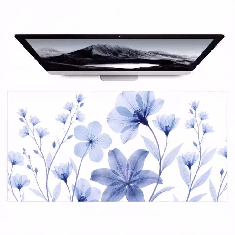 Bureau onderlegger - Blauwe bloemen - Natuur — 1