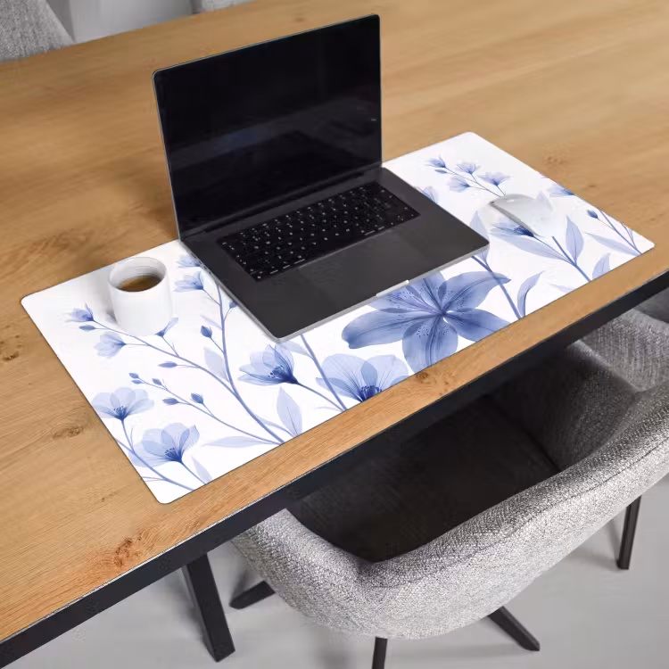 Bureau onderlegger - Blauwe bloemen - Natuur — 3
