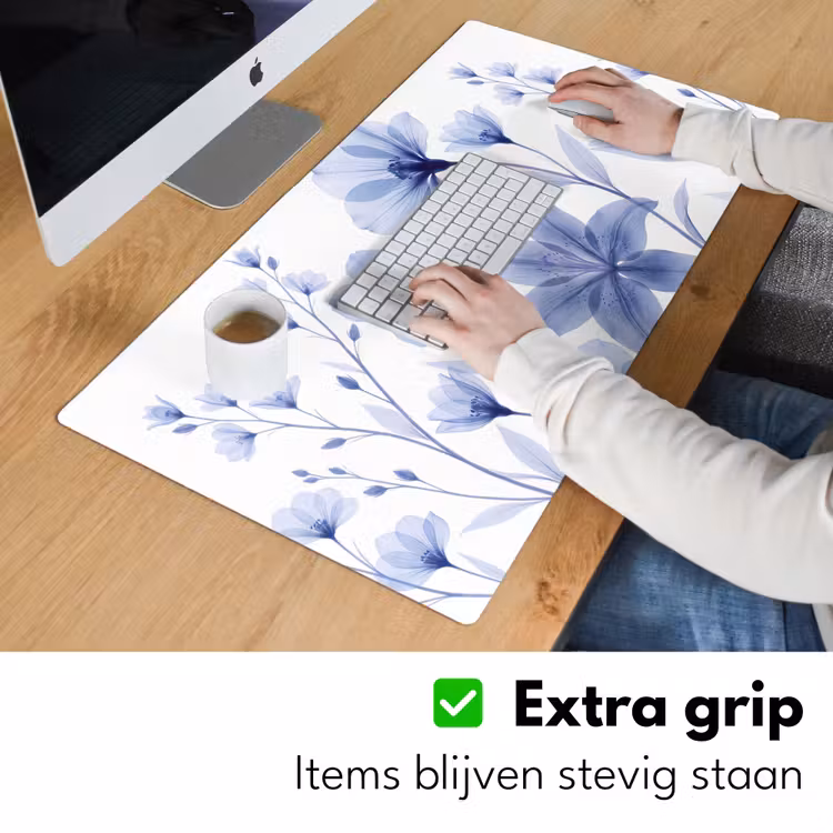 Bureau onderlegger - Blauwe bloemen - Natuur — 6