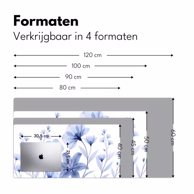 Bureau onderlegger - Blauwe bloemen - Natuur — 8