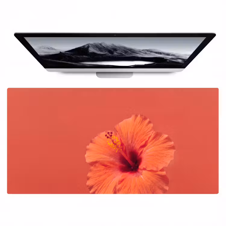 Bureau onderlegger - Bloemen - Oranje - Natuur — 1