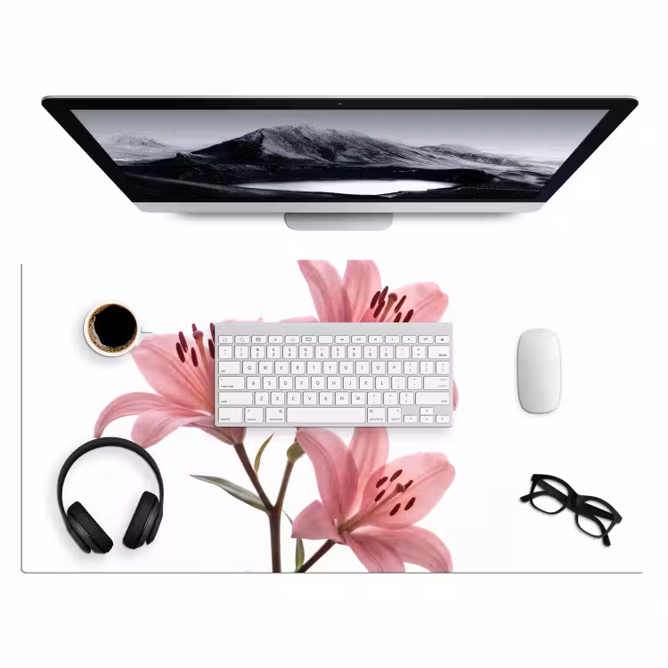 Bureau onderlegger - Bloemen - Zacht - Modern — 4
