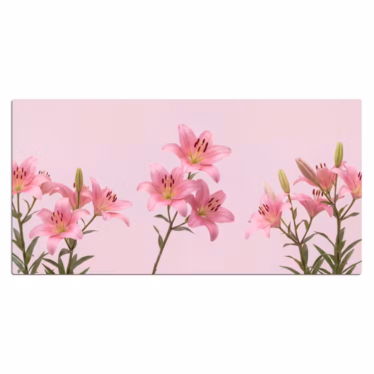 Bureau onderlegger - Bloemen - Zacht - Roze — 2
