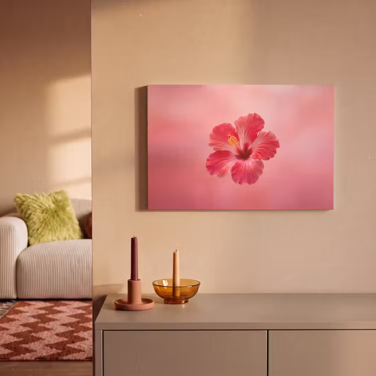 Canvas schilderij - Rode bloem - Natuur — 1