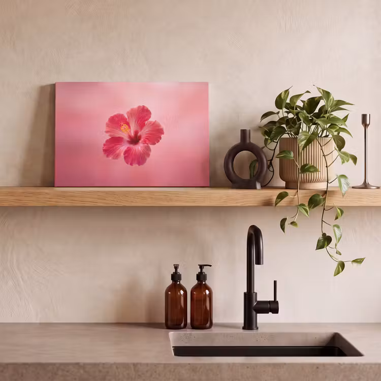 Canvas schilderij - Rode bloem - Natuur — 2