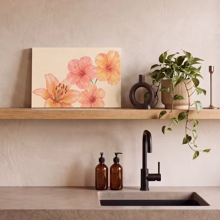 Canvas schilderij - Bloemen - Aquarel - Natuur — 2