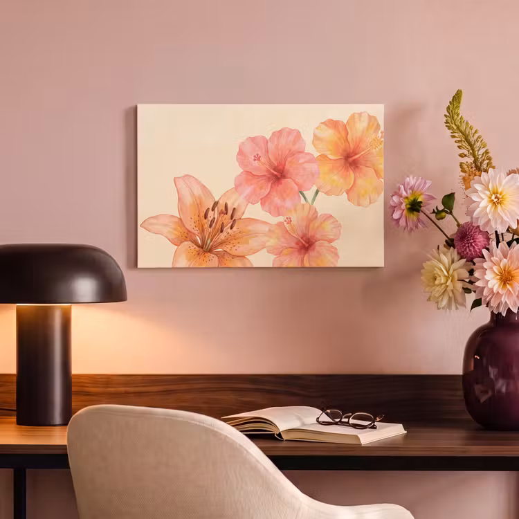 Canvas schilderij - Bloemen - Aquarel - Natuur — 3