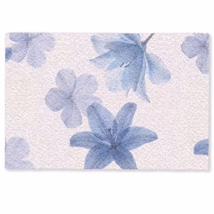 Deurmat - Bloemen - Transparant - Modern — 1