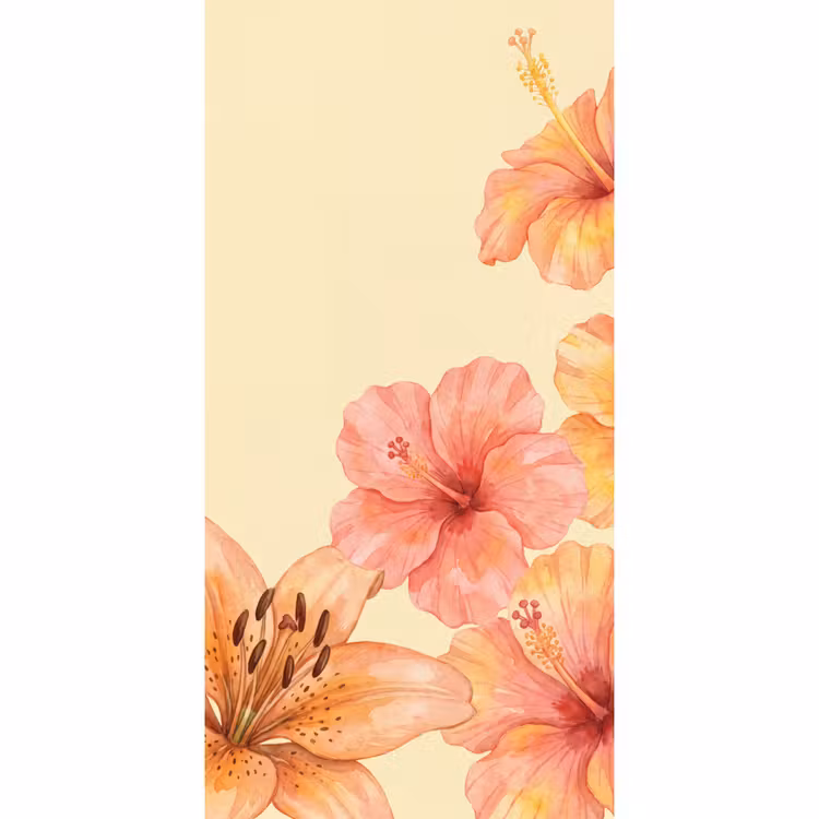Behang - Bloemen - Aquarel - Natuur — 2