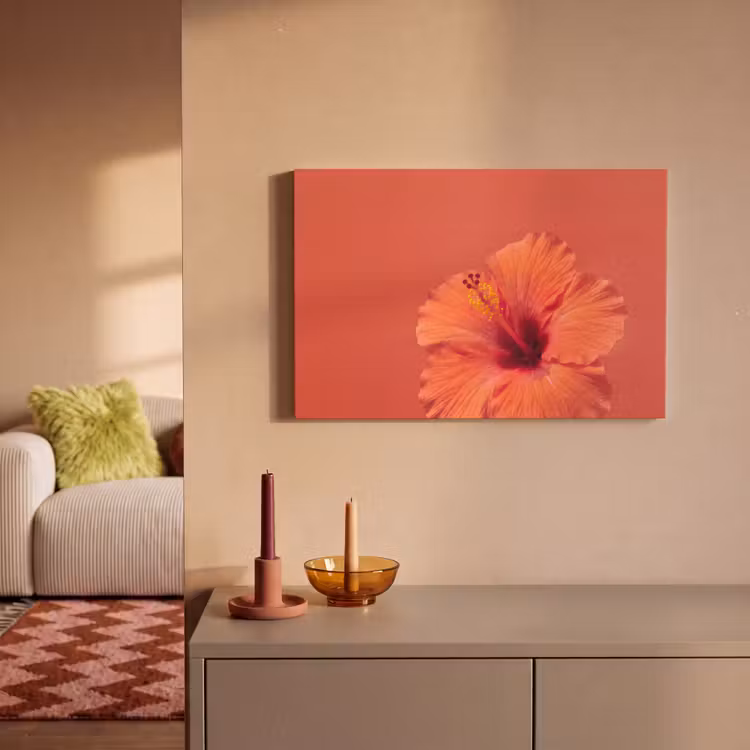 Canvas schilderij - Bloemen - Oranje - Natuur — 1