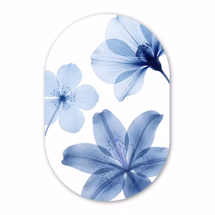 Muurovaal - Blauwe bloemen - Natuur — 2
