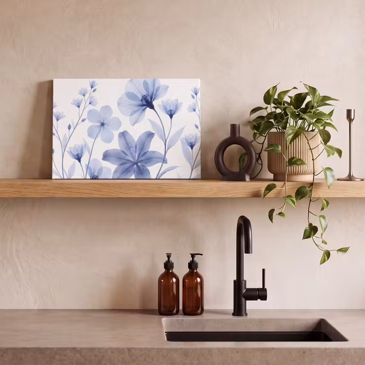 Canvas schilderij - Blauwe bloemen - Natuur — 2