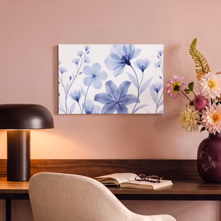 Canvas schilderij - Blauwe bloemen - Natuur — 3