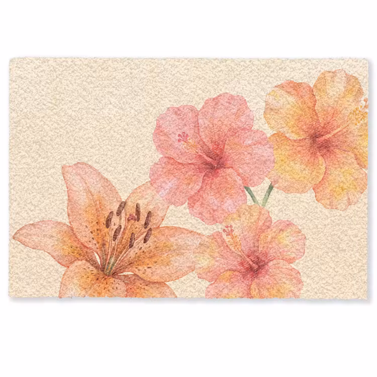 Deurmat - Bloemen - Aquarel - Natuur — 1