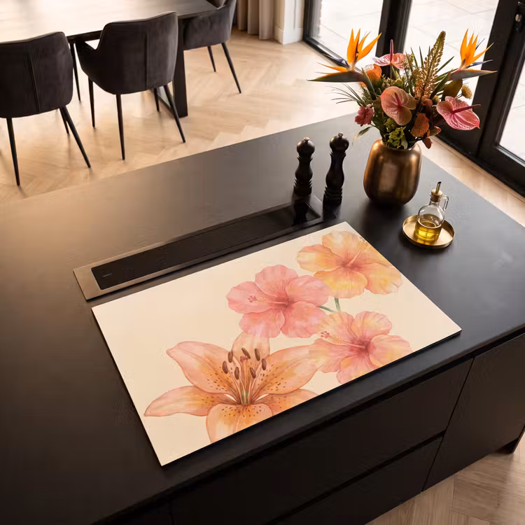 Inductiebeschermer - Bloemen - Aquarel - Natuur — 2