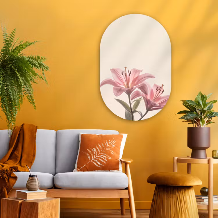 Muurovaal glas - Bloemen - Delicaat - Flora — 3